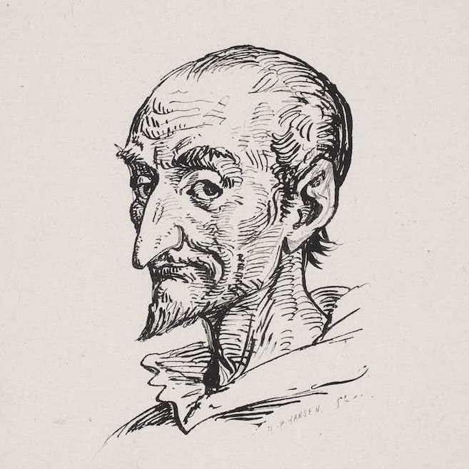 Pencil drawing of Don Quixote